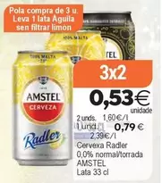 Amstel - Cerveza Radler 0,0% Normal/torrada