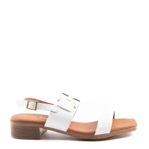 SANDALIA ADORNO METALICO BLANCO 5892