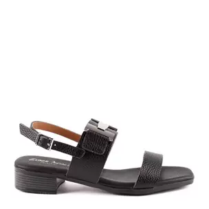 SANDALIA DOBLE TIRA APLIQUE NEGRO 5892