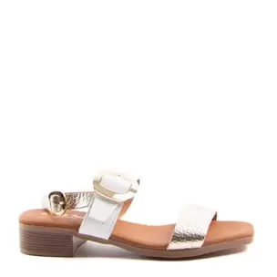 SANDALIA DOBLE TIRA HEBILLA BLANCO 5894