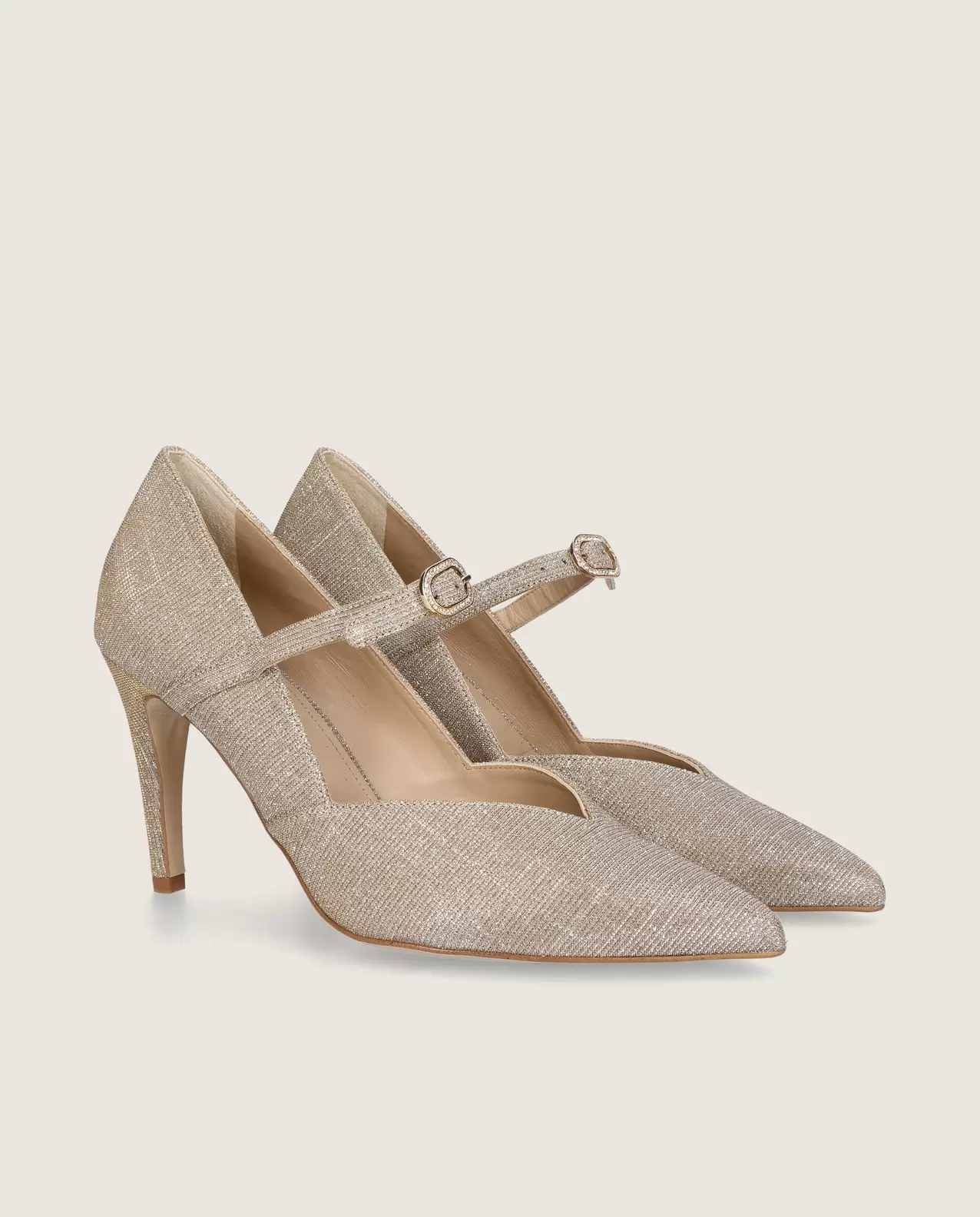 Alya pump in glitzy textile