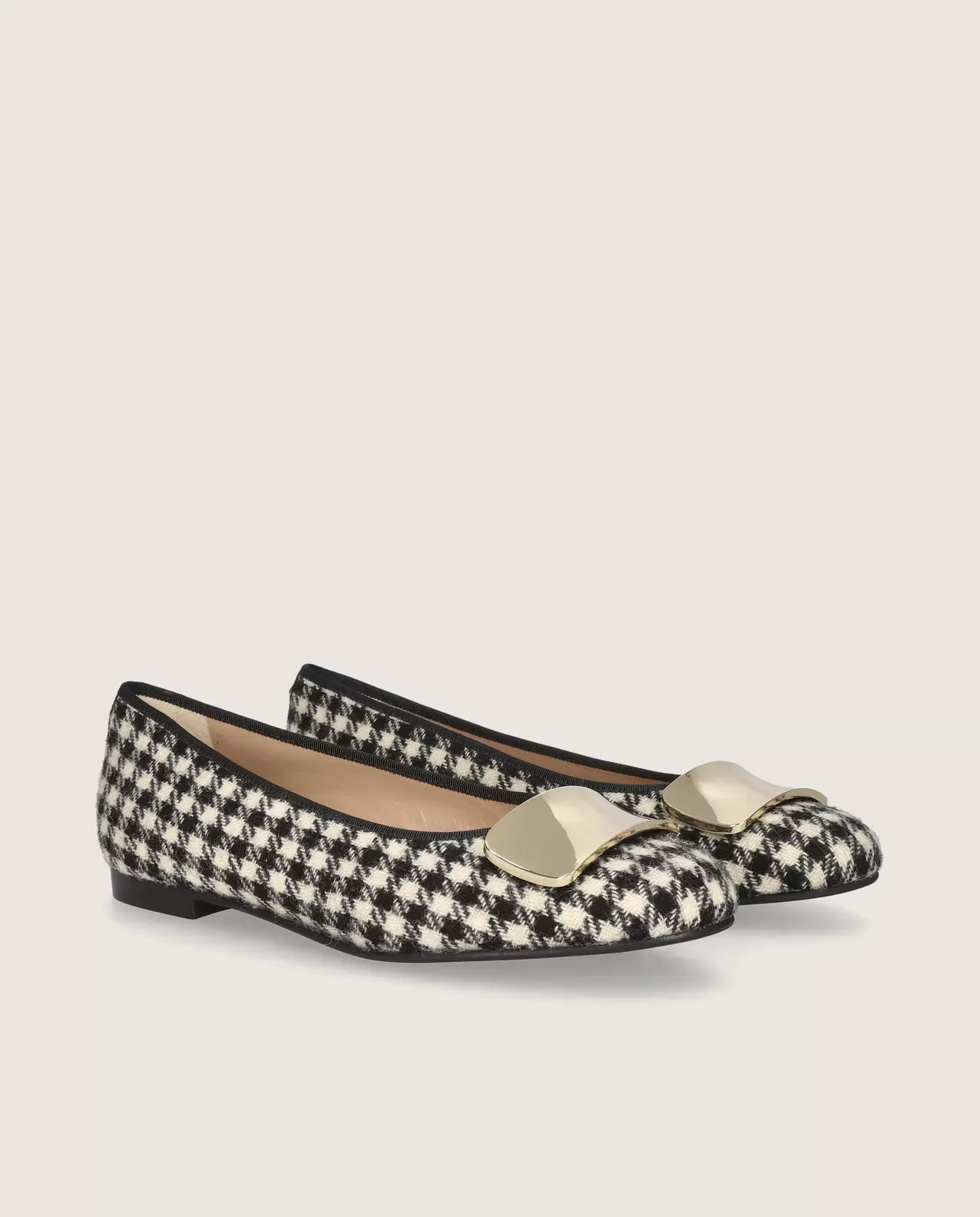Audrey ballerina in gingham check textile
