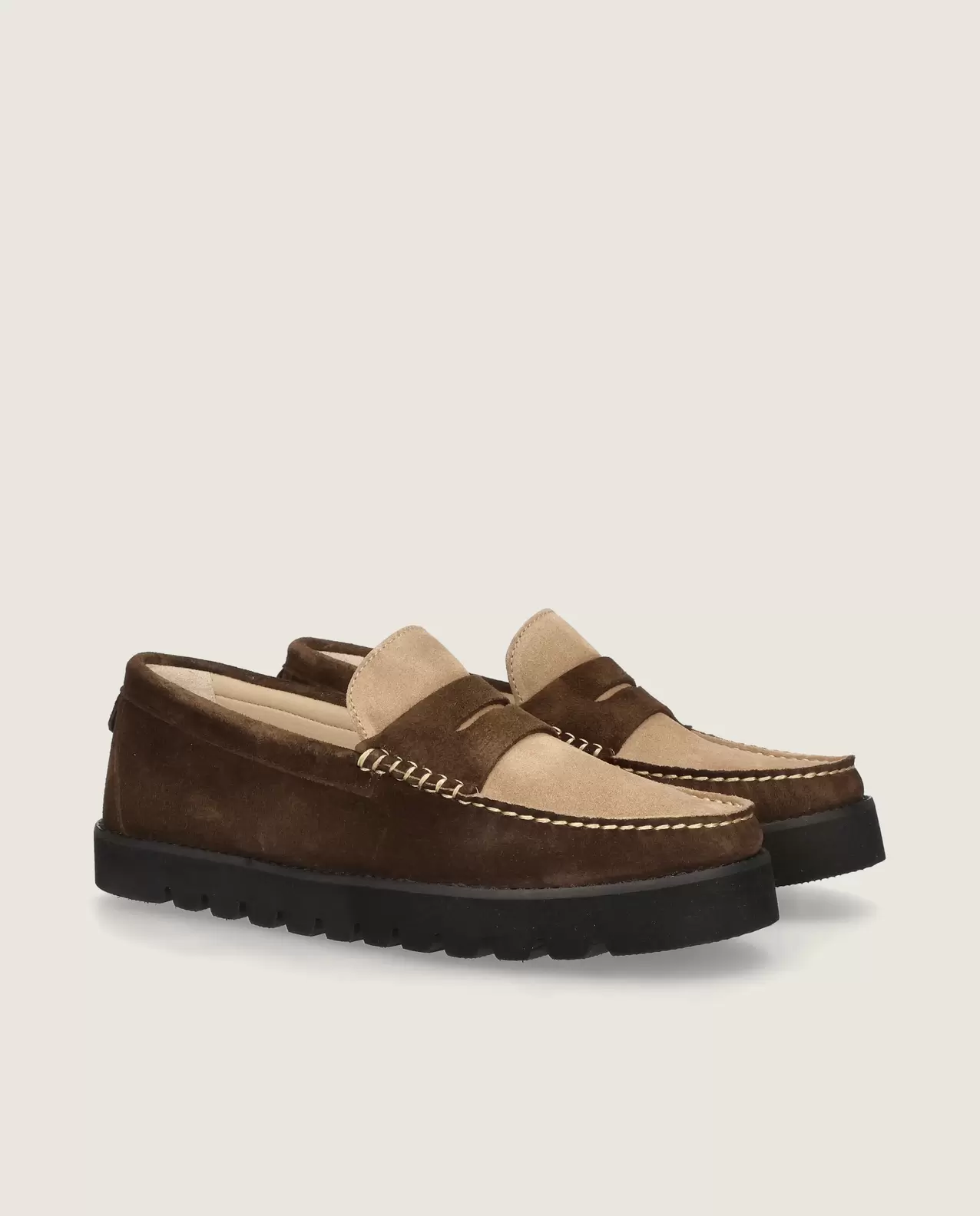 Josephine moccasin in olive suede