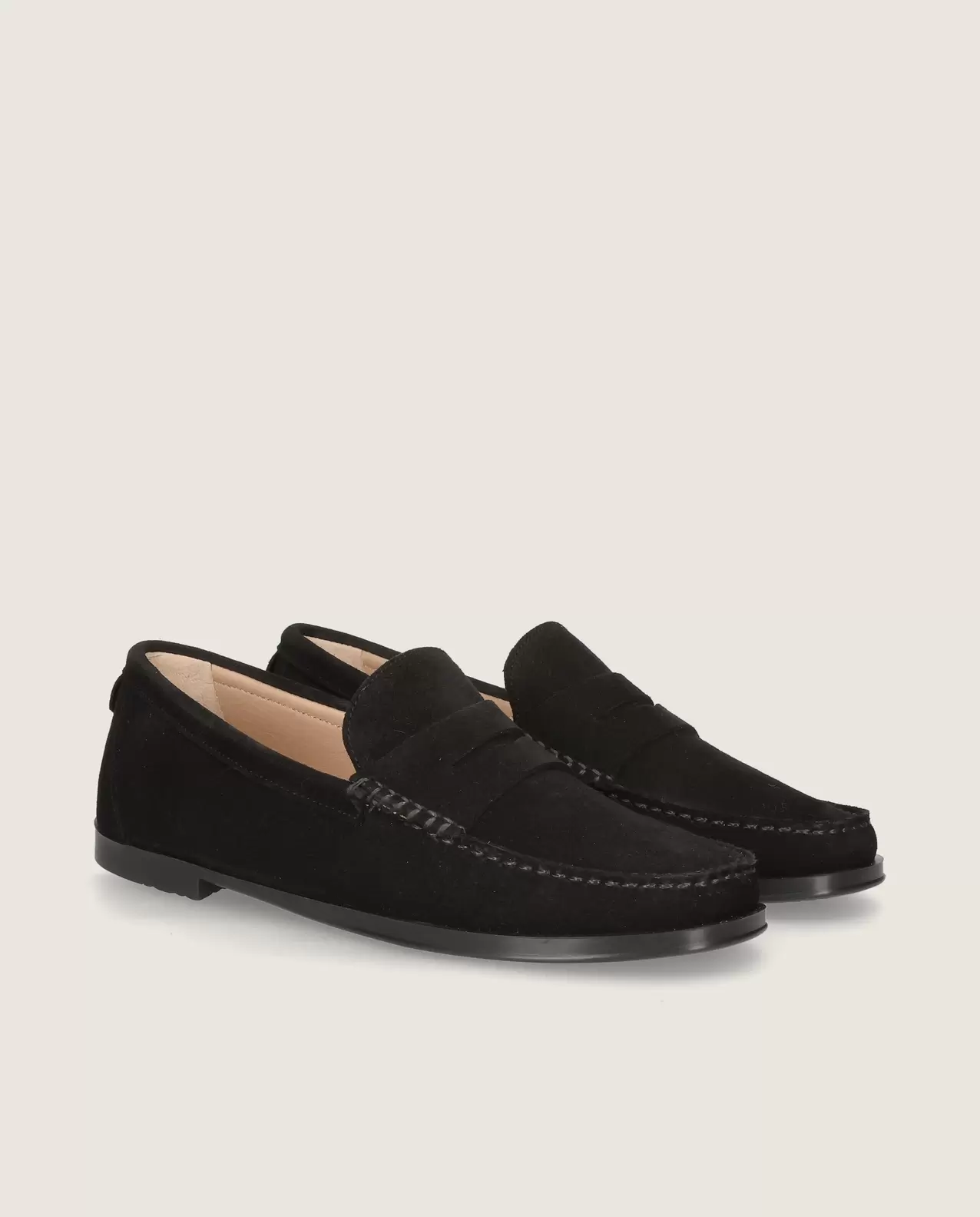 Josephine moccasin in black suede
