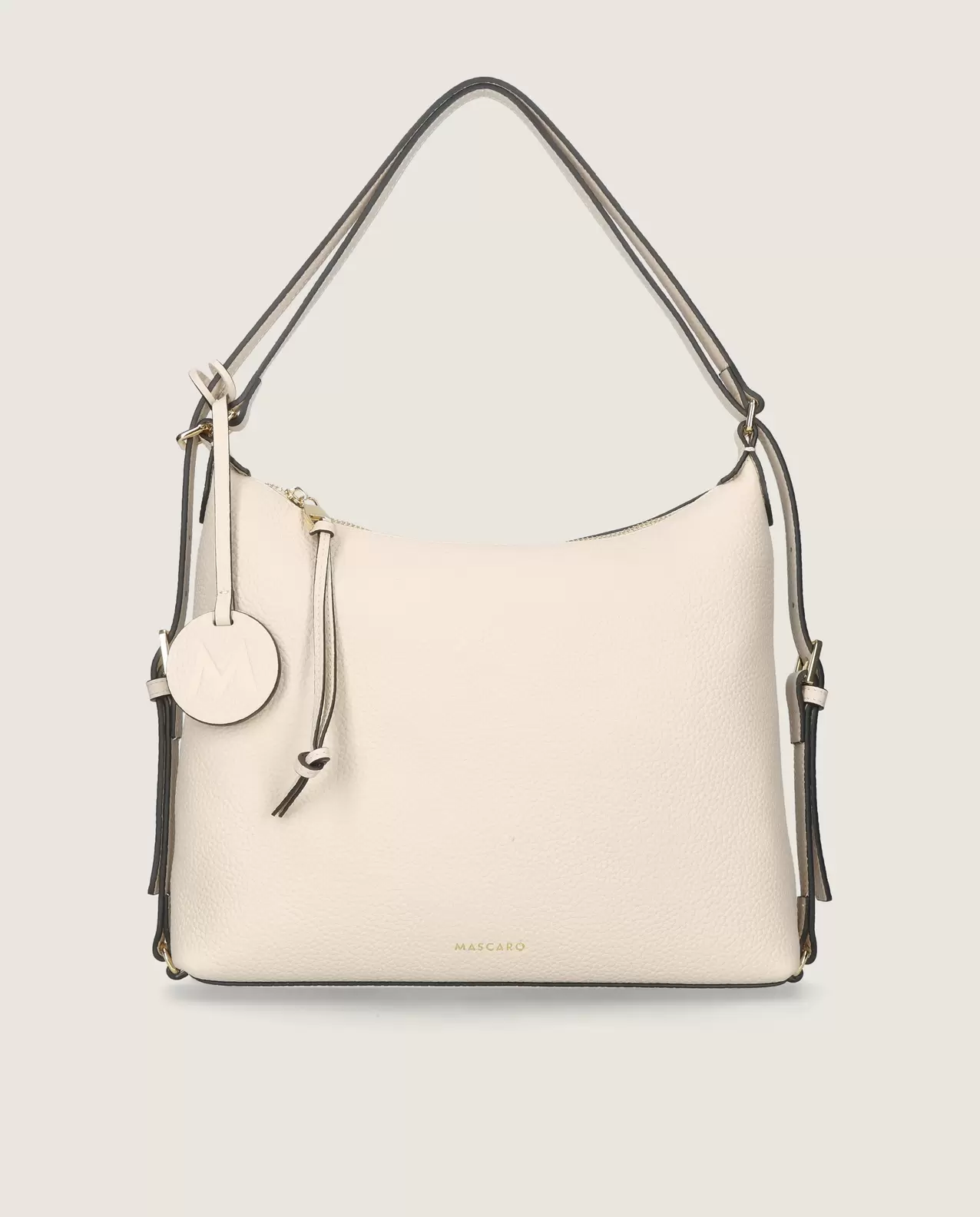 Backpack in ivory leather