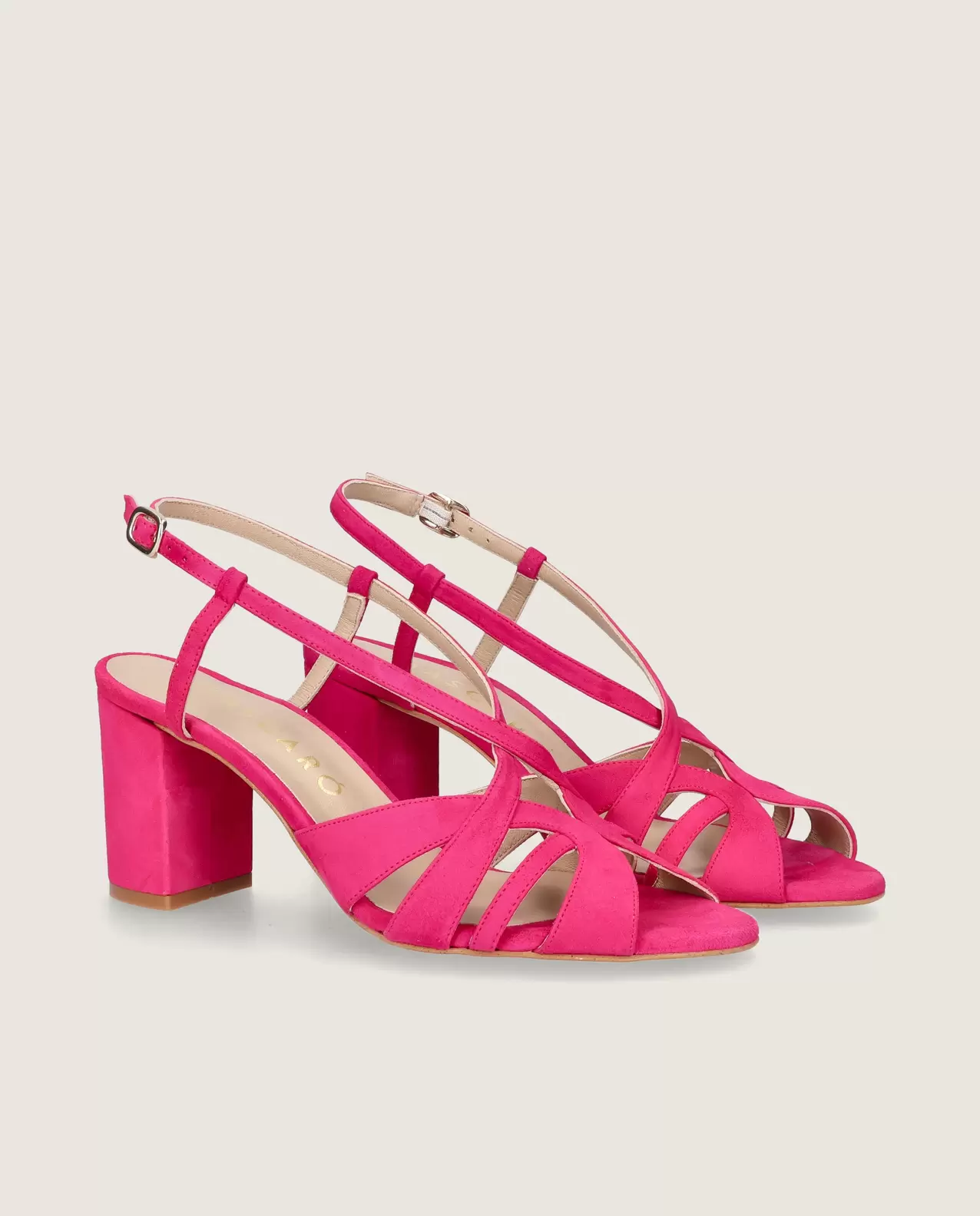 Thais Sandal in hot pink suede