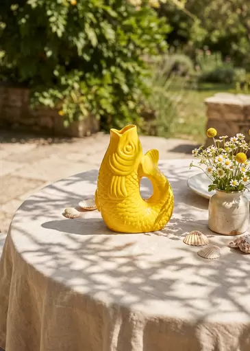 Jarrón pez amarillo - 21 cm