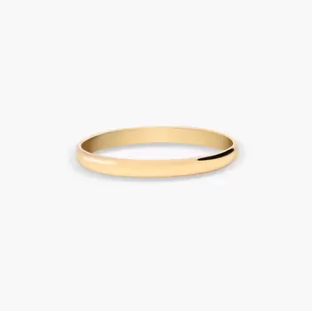 Alianza de oro 18K 2 mm