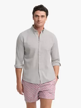 CAMISA LINO BOLSILLO VERDE