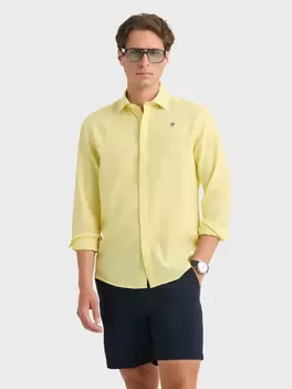 CAMISA LINO CHAMBRAY AMARILLO
