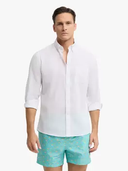 CAMISA LINO BOLSILLO BLANCO
