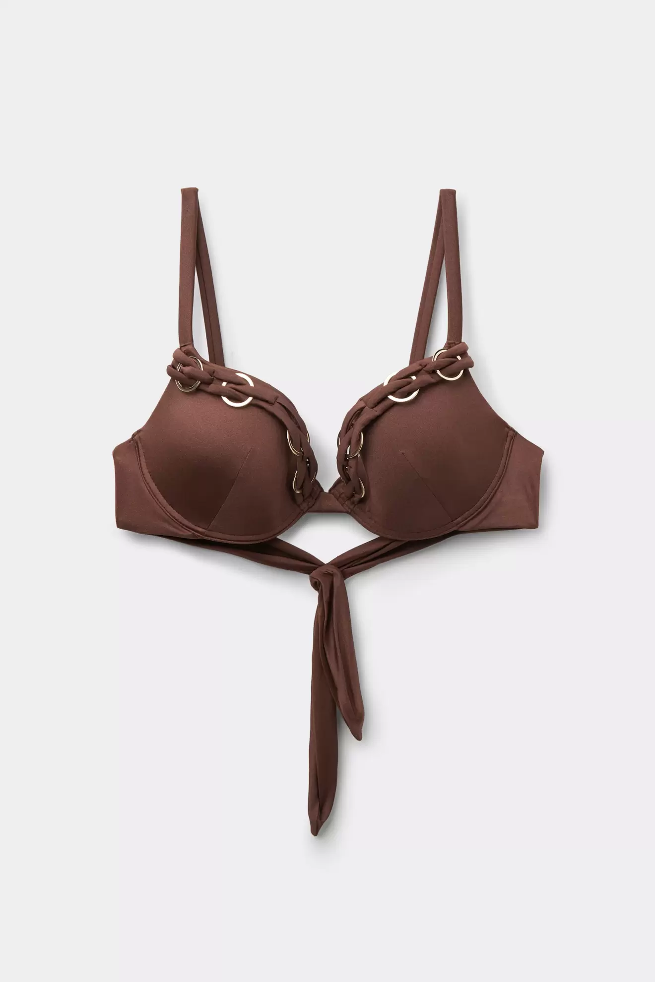 Top Bikini Push-Up Relleno Ligero Royal Essence Marrón