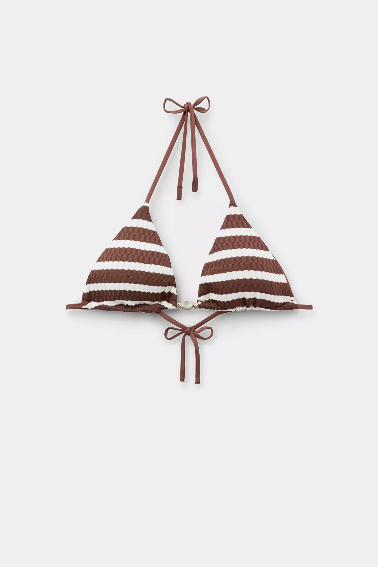 Top Bikini Triángulo con Relleno Extraíble Desert Stripes