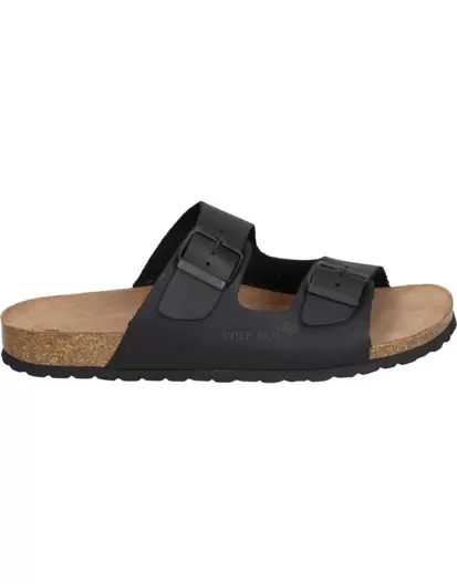 Sandalias de Piel Bio 9560 en Color Negro para Hombre