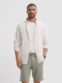 CAMISA LINO C. BOTON BEIGE