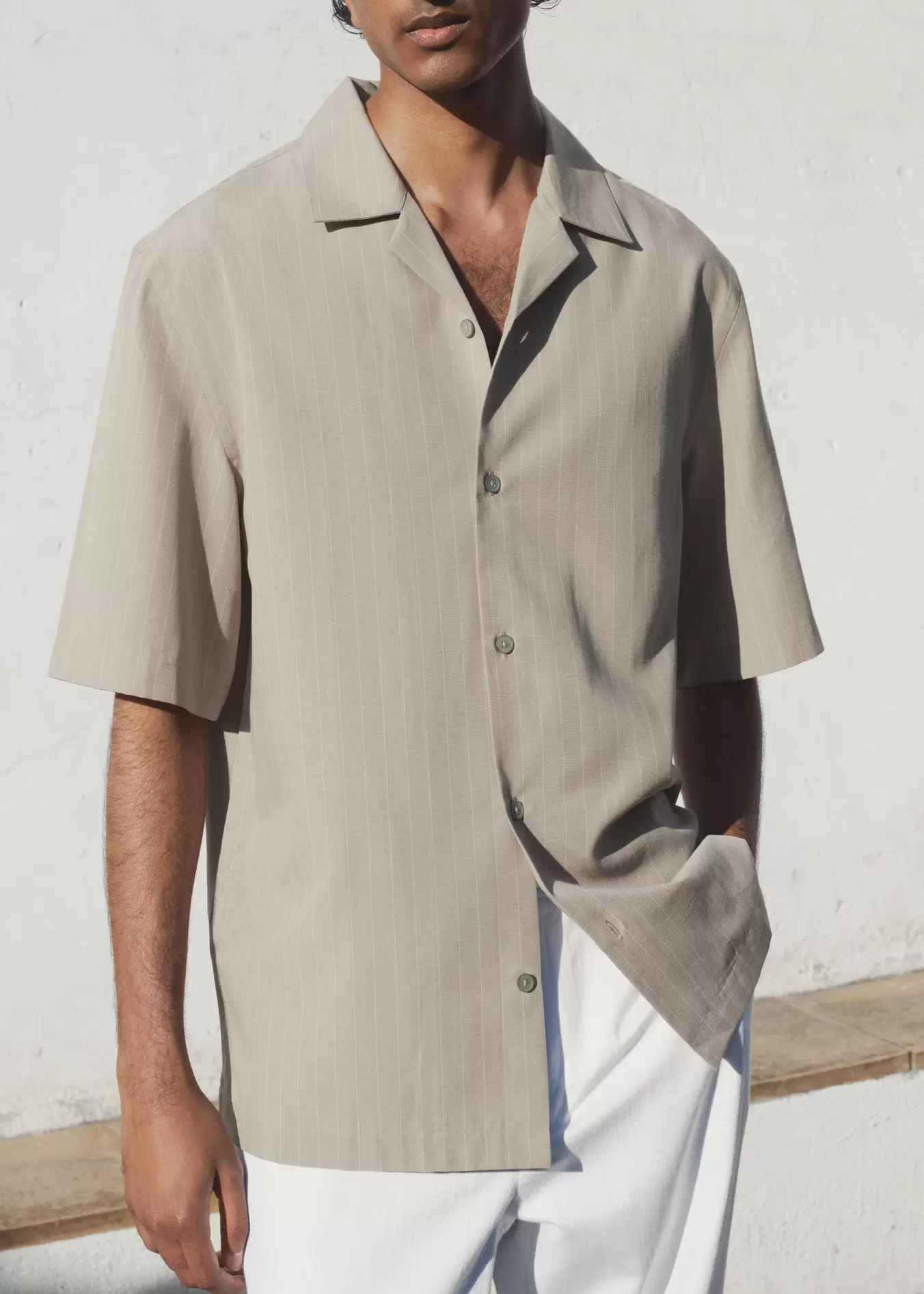 Camisa mezcla lyocell rayas