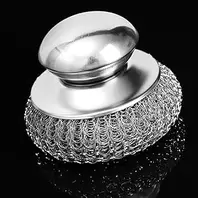 Pot Brush Stainless Steel Grip Handle Wire Ball Cleaner Household Cleaning Tools Kitchen Dish Washing Accessories