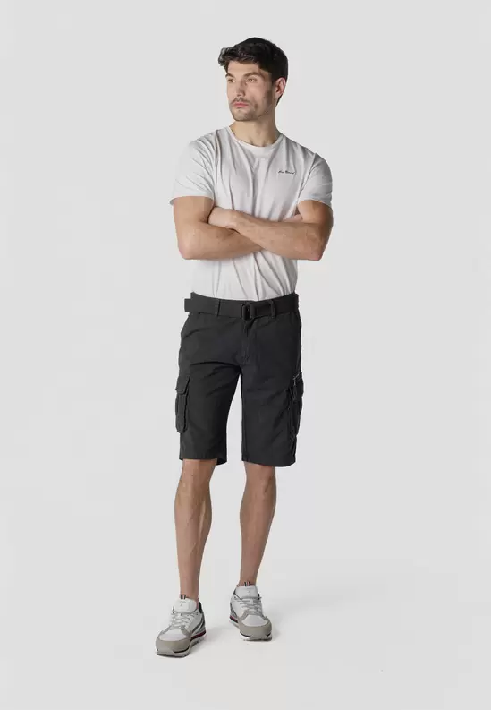 Men's Cotton Relaxed Cargo Bermuda Shorts - Koroshi