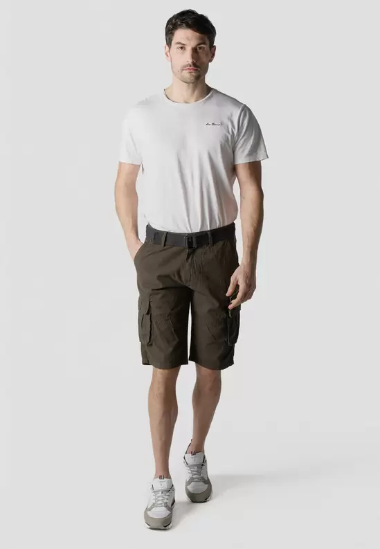 Men's Cotton Relaxed Cargo Bermuda Shorts - Koroshi