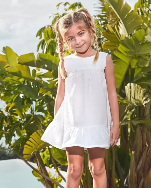 Vestido liso blanco