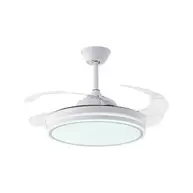 Ventilador de techo Atlantis 4 aspas retráctiles con mando a distancia blanco Ø106 cm