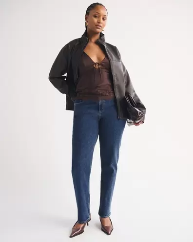 Jeans rectos estilo años 90 de tiro alto Curve Love