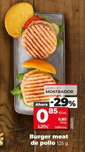 Burger Meat De Pollo