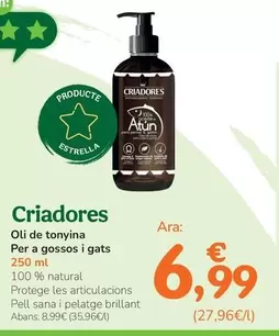 Criadores - Aceite De Atun Para Perros Y Gatos