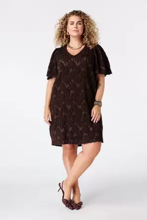 Vestido con mangas abullonadas