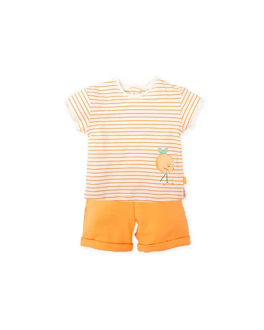 Baby Clementine Striped Tee & Short Se