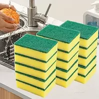 15 Pack Kitchen Cleaning Sponges, Two Sided Cleaning Sponges, Home and Kitchen Cleaning Supplies, Anti-Scratch Scrubbing Sponges