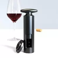 Automatic Wine Opener with Foil Cutter, Quality Rotary Corkscrew, Easy Turn Manual Bottle Opener
