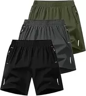 3 Pack Athletic Shorts for Men, Quick Dry Basketball Shorts with Pockets Running Casual Activewear