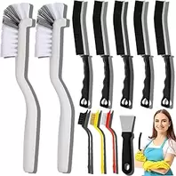 11 Piece Crevice Cleaning Brush Set - Hard Bristle Crevice Cleaning Brush, Multifunctional Brush for Home, Bathroom, Kitchen, Window Rail, Tub, Vehicle, Faucets, Bowl