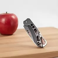 Compact Folding Multitool - Keychain Design, Stainless Steel Tool for Daily Carry and Outdoor Prep (Black)