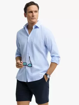 CAMISA LINO DIPLO CELESTE