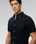 Camisa de Lino Manga Corta Corte Relajado
