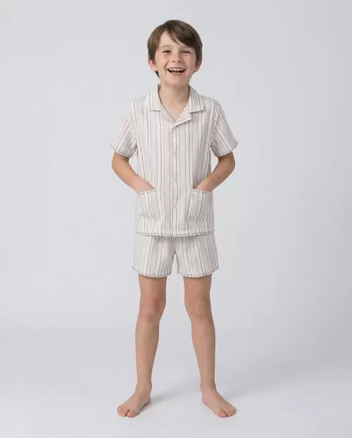 Pijama de rayas blanco