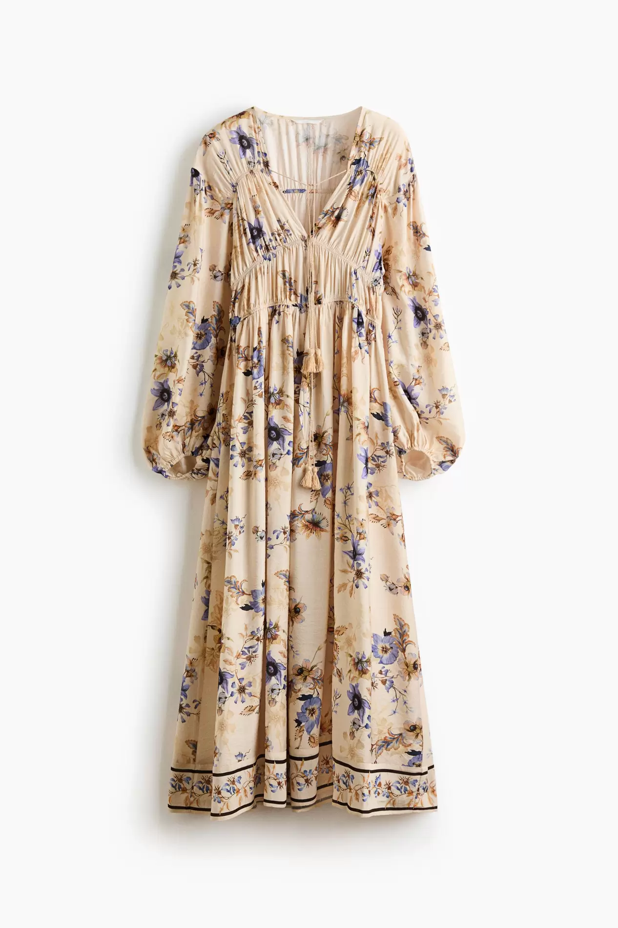 Vestido estampado con lazada
