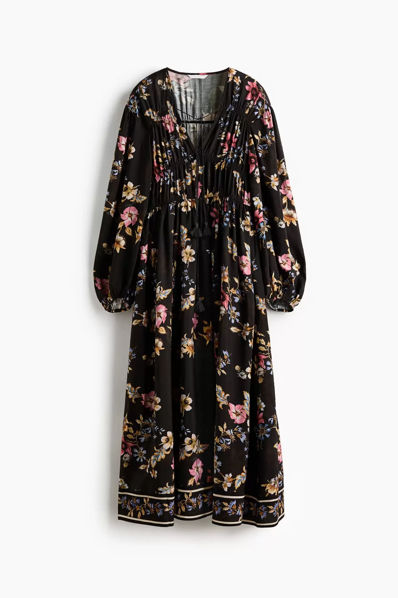 Vestido estampado con lazada