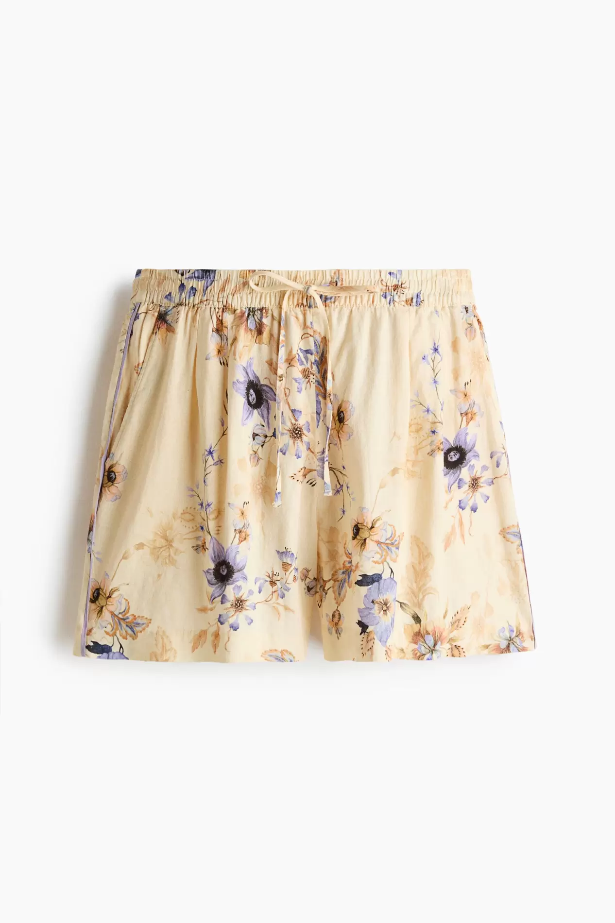 Pantalón corto en mezcla de lino