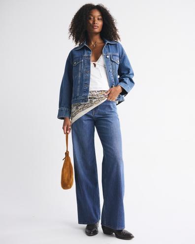 Jeans de pernera ancha y tiro alto Curve Love