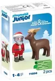 Playmobil Junior Figura Papá Noel y Reno 71894