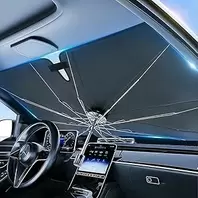 Folding Windshield Sun Shade, Reflective Car Window Cover for Front Window, Interior Thermal Insulation Protection, for Auto Sedan, SUV Windshield, 140cm x 79cm