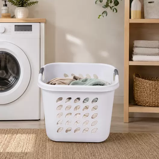 HOME DECÓ CESTA ROPA CON ASAS GRISES