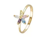 Anillo oro 18k con circonita