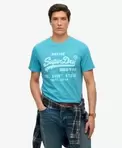 Camiseta flúor de corte relajado con logotipo Vintage