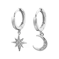 Gold Hoop Earrings for Women Dangle Hoop Earrings Moon Star Hypoallergenic Jewelry Gift
