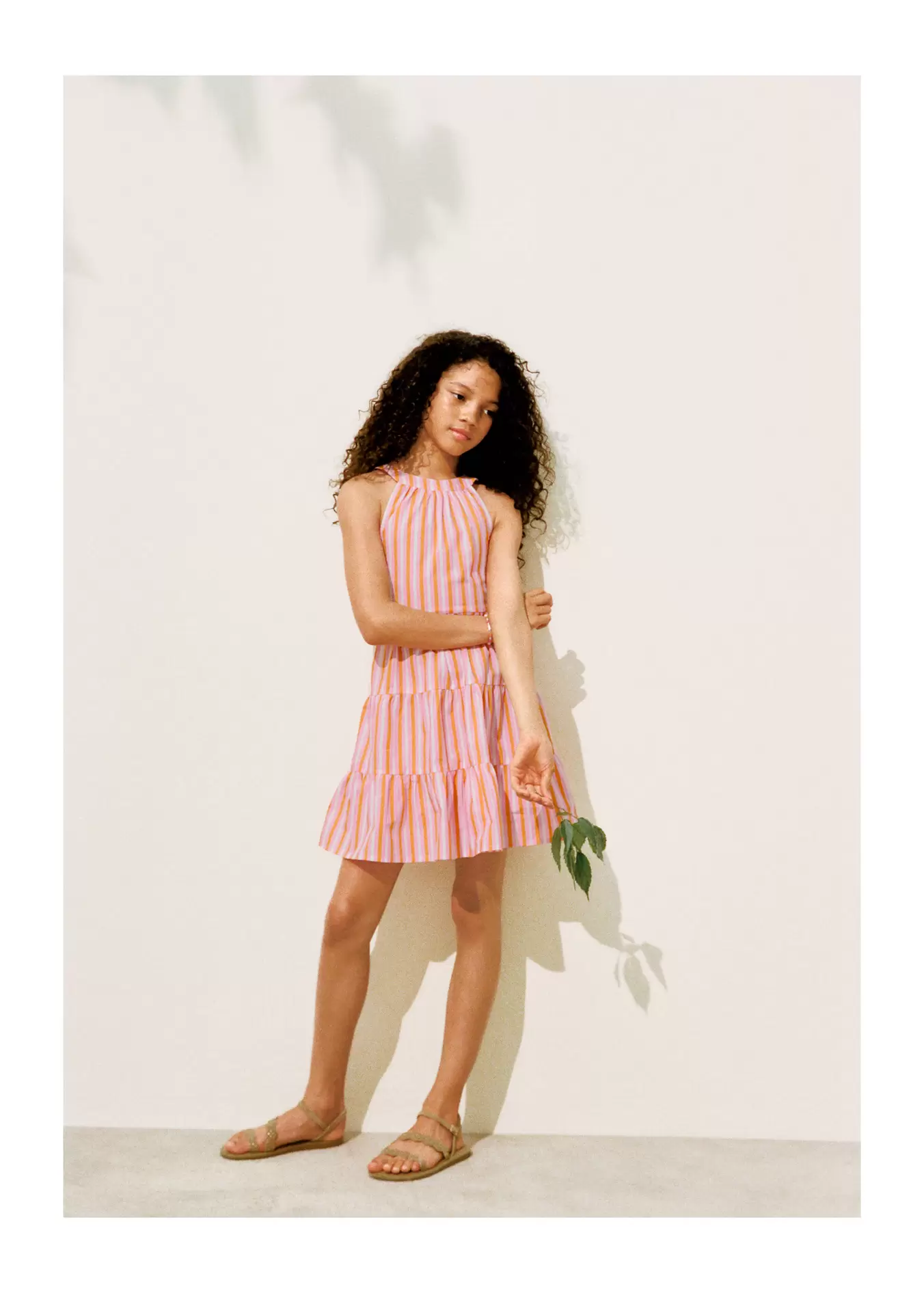 Vestido halter algodón rayas