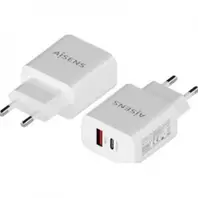 CARGADOR AISENS A110-0681 3A 12V 20W 1xUSB-C 20W + 1xUSB-A 18W